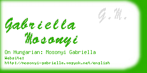 gabriella mosonyi business card